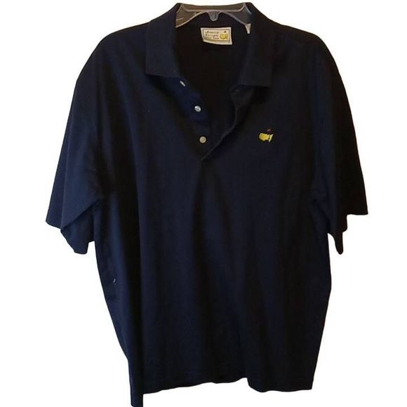 Vintage‎ Augusta National Golf Club The Mastets Blue Polo Golf Shirt - Picture 1 of 8
